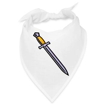 Schwert - Bandana - Weiß - Vorne