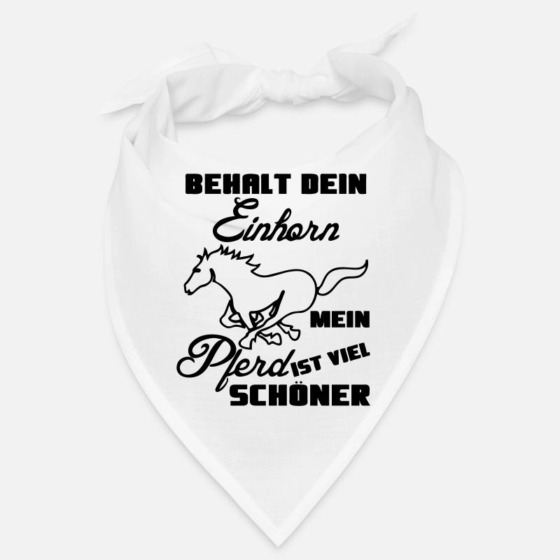 Pferd vs Einhorn Geschenk Tier lustig Spruch Bandana