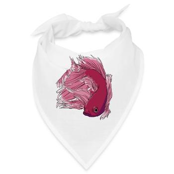 Betta Fisch - Bandana - Weiß - Vorne
