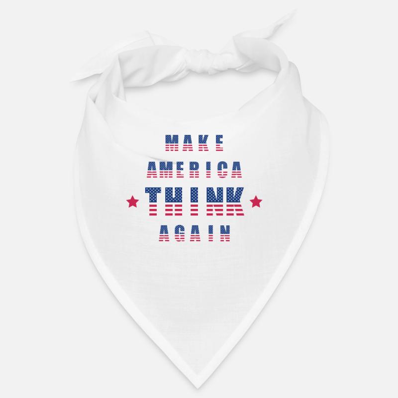 make america think again - Bandana - Weiß