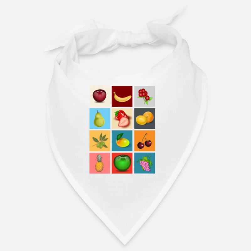 fruits - Bandana - blanc