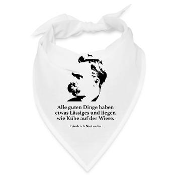 Nietzsche: Alle guten Dinge haben etwas Lässiges - Bandana - Weiß - Vorne
