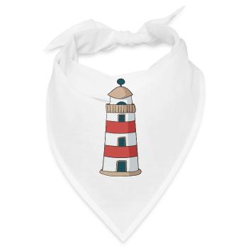 Leuchtturm - Bandana - Weiß - Vorne