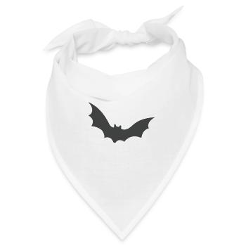 Fledermaus, Halloween, Robin, Grusel - Bandana - Weiß - Vorne