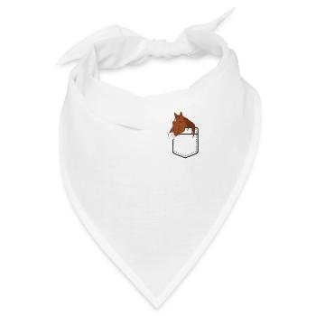 Taschen-Pferd lustige Bilder - Bandana - Weiß - Vorne