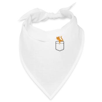 Taschen-Katze lustige Bilder - Bandana - Weiß - Vorne