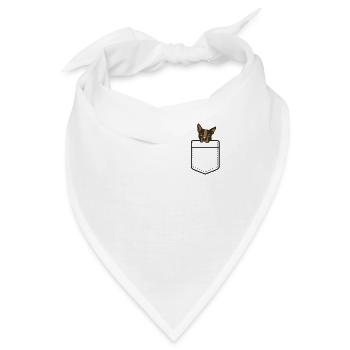 Taschen-Rehpinscher lustige Bilder - Bandana - Weiß - Vorne