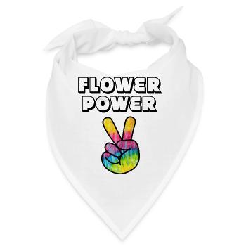 Flower Power - Bandana - Weiß - Vorne