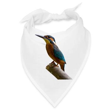 bird kingfisher woodpecker specht eisvogel - Bandana - Weiß - Vorne