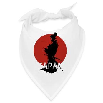 japan ninja Kämpfer manga schwertKampf Kunst Asien - Bandana - Weiß - Vorne