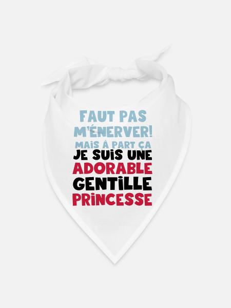 une adorable gentille princesse - Bandana - blanc - Devant
