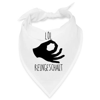 Lol reingeschaut hallo i bims Geschenk - Bandana - Weiß - Vorne