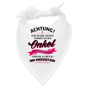 Achtung! verrückter Onkel Verwandte Familie Kinder - Bandana - Weiß - Vorne