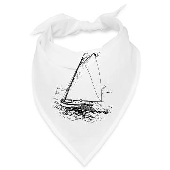 paddle boat sail boat ruderboot segelboot51 - Bandana - Weiß - Vorne