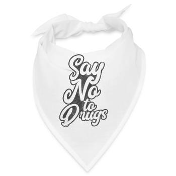 Anti Drogen - Sag nein zu Drogen - Bandana - Weiß - Vorne