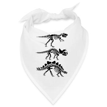 Dinosaurier Skelett Anatomie - Bandana - Weiß - Vorne