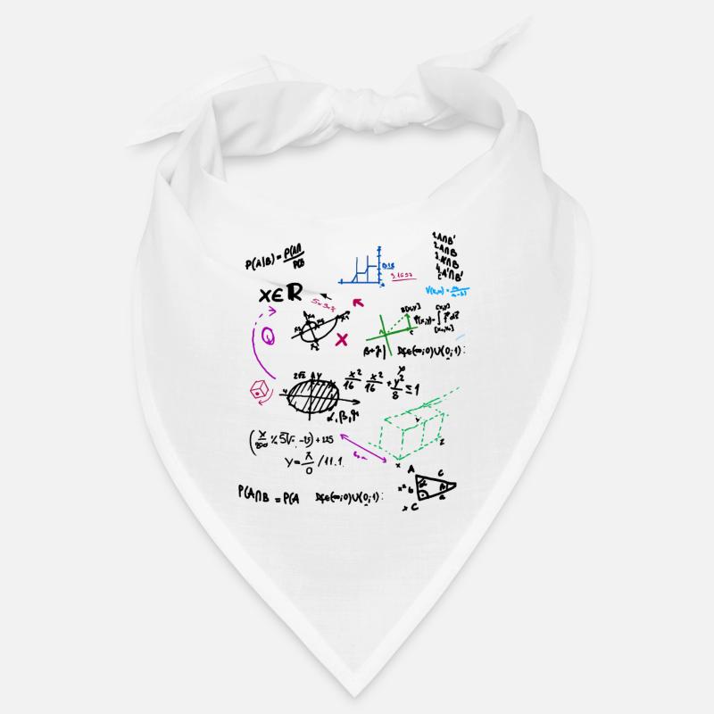Math Complex Mathematical blackboard with formulas Bandana