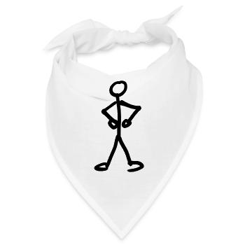 Strichmännchen - Bandana - Weiß - Vorne