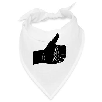 daumen hoch - Bandana - Weiß - Vorne