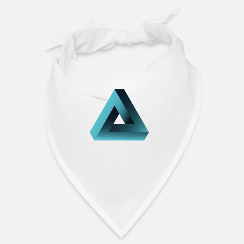 illusion optical illusion triangle nerd geek tri Bandana