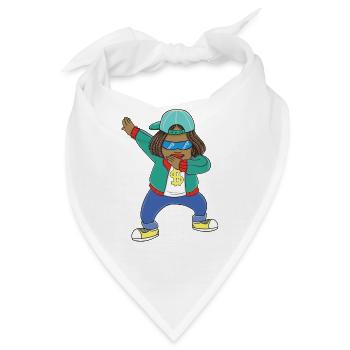Dabbing dab Rapper lustig Geschenk witzig - Bandana - Weiß - Vorne