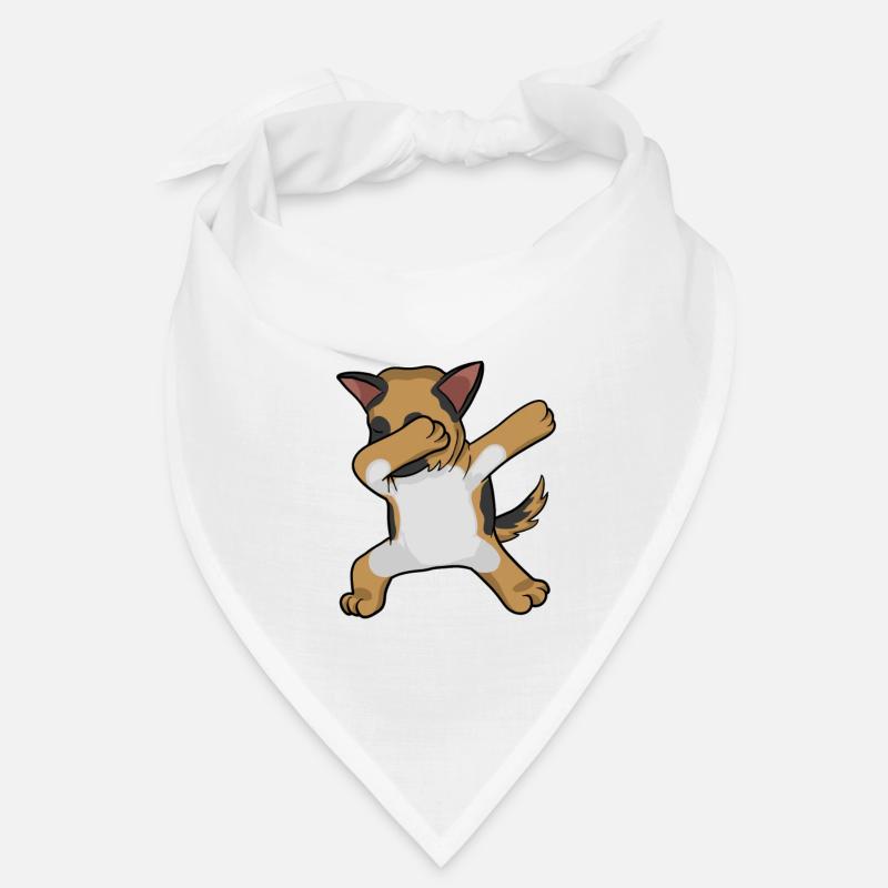 Schäferhund dabbing german sheperd - Bandana - Weiß