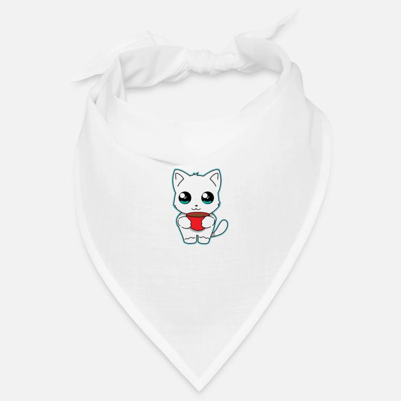 Katzen - Kaffee - Fluchen - Geschenk Bandana