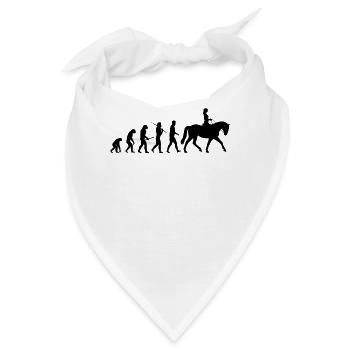 Evolution Reiten, Reitsport Geschenk - Bandana - Weiß - Vorne