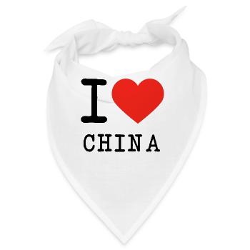 I love China - Bandana - Weiß - Vorne