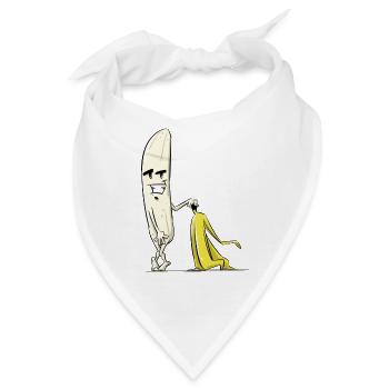 Lustige Banane nackt - Bandana - Weiß - Vorne