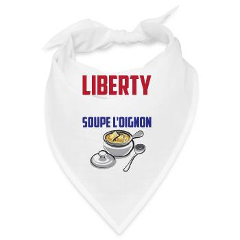 Freiheit, Gleichheit Soupe L'Oignon Kühles französisches Lebensmittel - Bandana - Weiß - Vorne