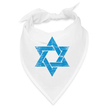 Israel Stern Juden Religion Davidstern Geschenk - Bandana - Weiß - Vorne