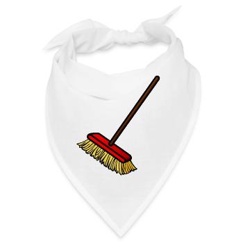 putzen cleaning putzfrau broom wischmop14 - Bandana - Weiß - Vorne
