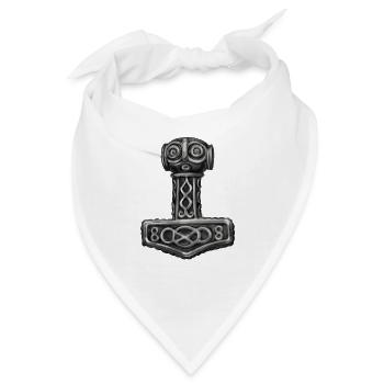 Thor Hammer Mjölnir Mjolnir - Bandana - Weiß - Vorne