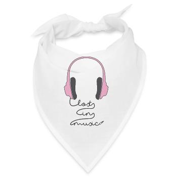 Lost in Music - Musik - Geschenk - Sänger - Sound - Bandana - Weiß - Vorne
