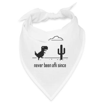 Niemals Afk Nerd Internet Wlan Dino Zocker - Bandana - Weiß - Vorne