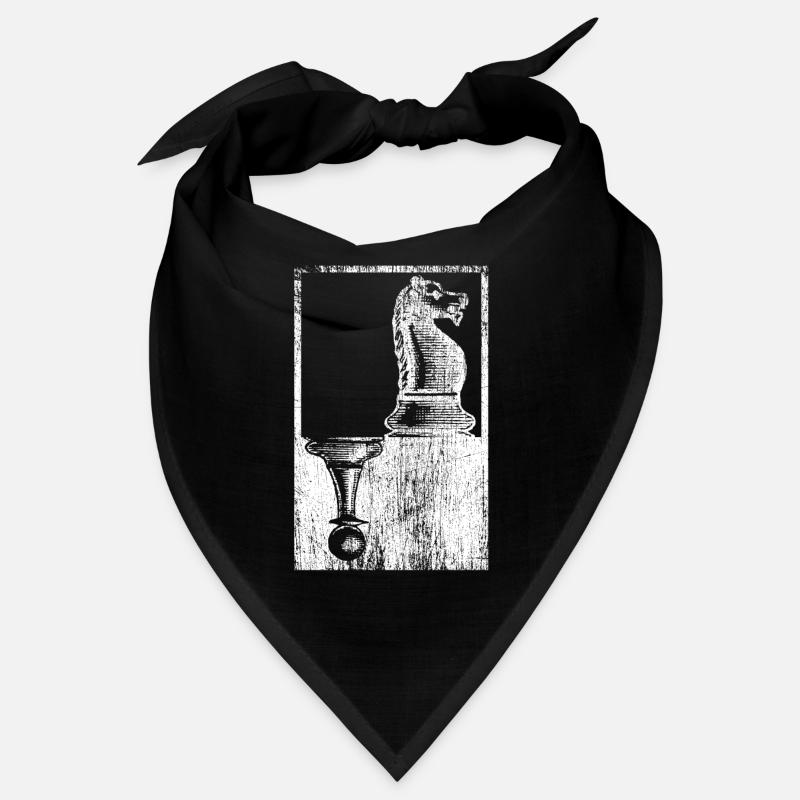 white horse and black pawn chess figures Bandana
