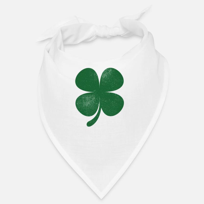 Distressed Green Four Leaf Clover Saint Patricks Bandana