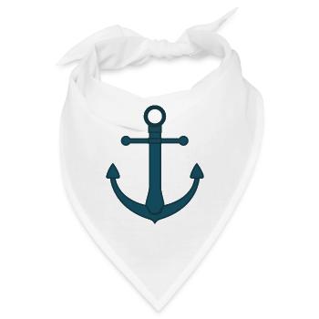 Anker - Bandana - Weiß - Vorne