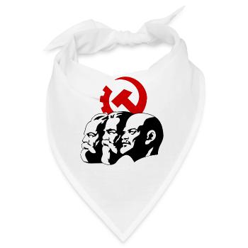 marx engels lenin revolution rußland 1917 oktober - Bandana - Weiß - Vorne