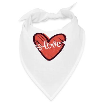 Shop Heart Icon Cupid Arrows Design - Bandana - Weiß - Vorne
