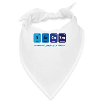Funny - Sarkasmus - Element - Blau - Lustig - Cool - Bandana - Weiß - Vorne