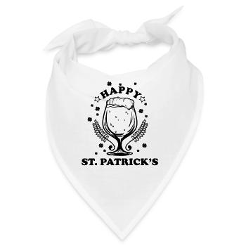 Fröhlichen Saint Patricks Day Irland grün Farben - Bandana - Weiß - Vorne