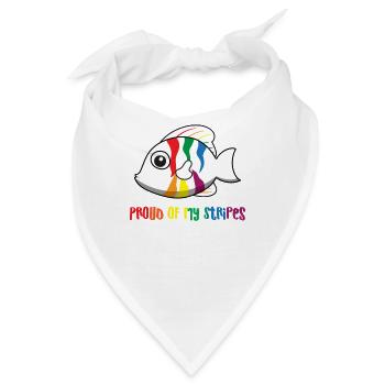 Gay - Proud - Homosexuell - Gay Pride - Geschenk - Bandana - Weiß - Vorne