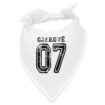 Gjakove 07, Gjakova 07, Kosovo Albaner Geschenk - Bandana - Weiß - Vorne
