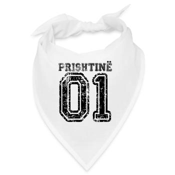Prishtine 01, Pristina 01 Kosovo Geschenk Albaner - Bandana - Weiß - Vorne