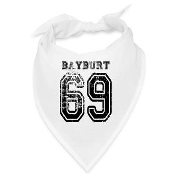69 Bayburt Türkisches Nummernschild als Geschenk - Bandana - Weiß - Vorne