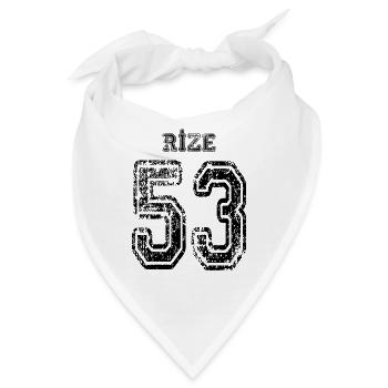 53 Rize Türkisches Nummernschild als Geschenk - Bandana - Weiß - Vorne