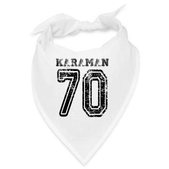 70 Karaman Türkisches Nummernschild als Geschenk - Bandana - Weiß - Vorne