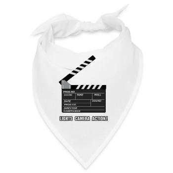 Licht Kamera Aktion - Film ab! - Bandana - Weiß - Vorne